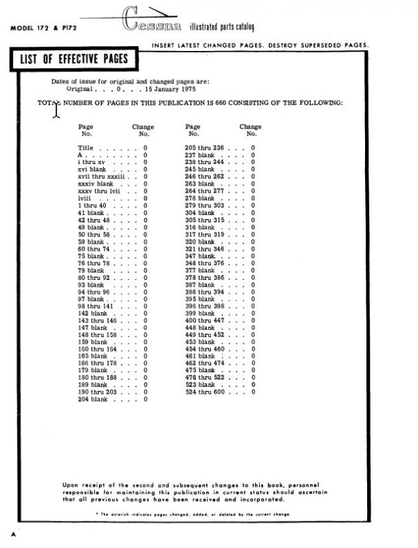 Cessna MODEL 172 SERIES PARTS CATALOG (1963 THRU 1974).2