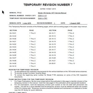 Cessna Model 150 Series 1977 Service Manual