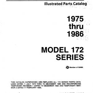 Cessna Model 172 Series 1996 Illustrated Parts Catalog