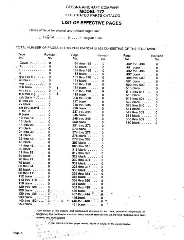 Cessna Model 172 Series 1996 Illustrated Parts Catalog2