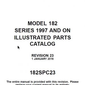 Cessna Model 182 Series 1997 And On Illustrated Parts Catalog