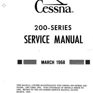 Cessna Model 200 Series 1966 thru 1968 Service Manual 1968