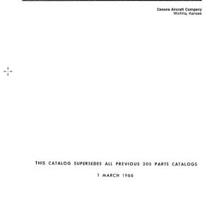 Cessna Model 205 Series Parts Catalog 1963-1964 P332-12