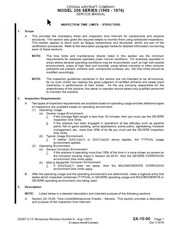 Cessna Model 206 & T206 Series 1969 Thru 1976 Service Manual.3