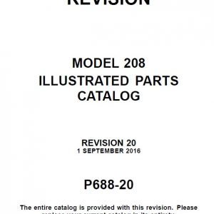 Cessna Model 208 Illustrated Parts Catalog Revision 20