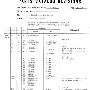 Cessna Model 210 & T210 Series Parts Catalog Revisions P439-12