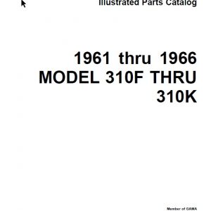 Cessna Model 310F thru 310k Illustrated Parts Catalog 1961 thru 1966