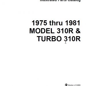 Cessna Model 310R & Turbo 310R Illustrated Parts Catalog 1975 Thru 1981