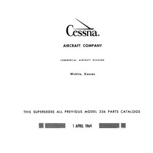 Cessna Model 336 Series Illustrated Parts Catalog