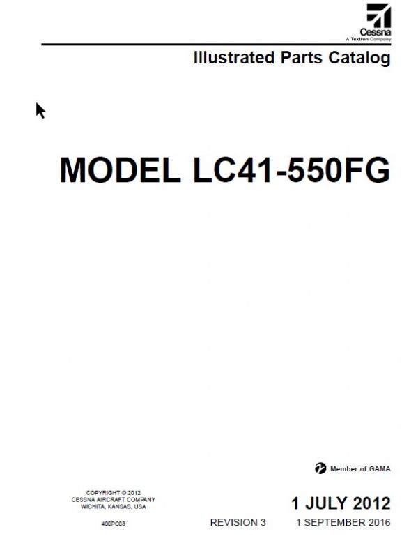 Cessna Model 400 Illustrated Parts Catalog (LC41-550FG) 400PC03.2