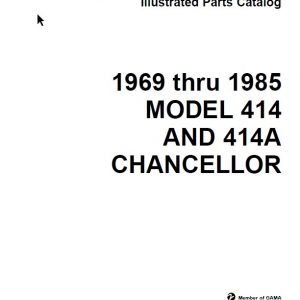 Cessna Model 414 and 414A Chancellor Illustrated Parts catalog 1969 Thru 1985