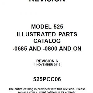 Cessna Model 525 Illustrated Parts Catalog (0685 and -0800 and on)