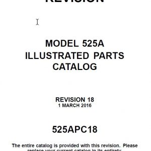 Cessna Model 525A Illustrated Parts Catalog