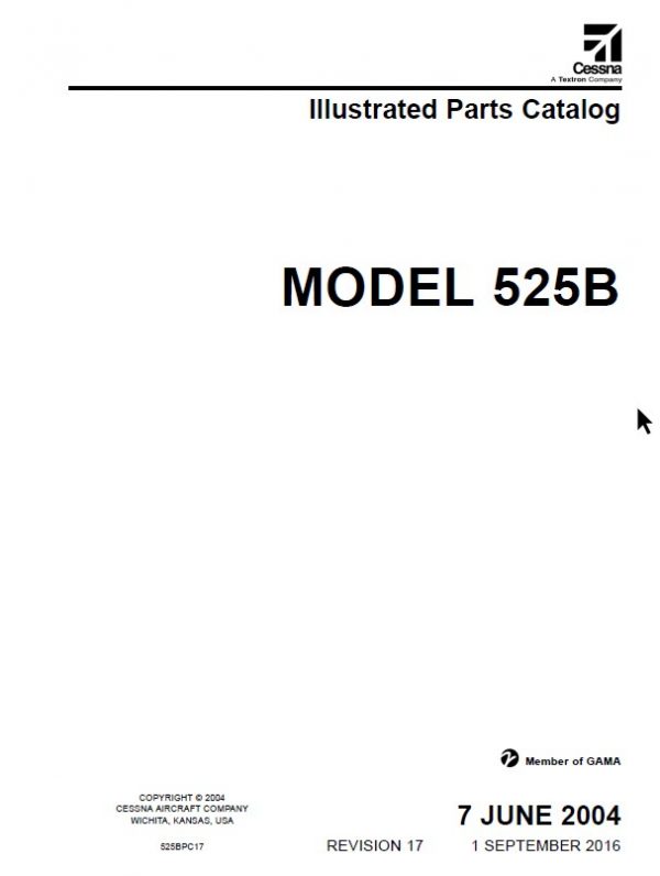 Cessna Model 525B Illustrated Parts Catalog.2