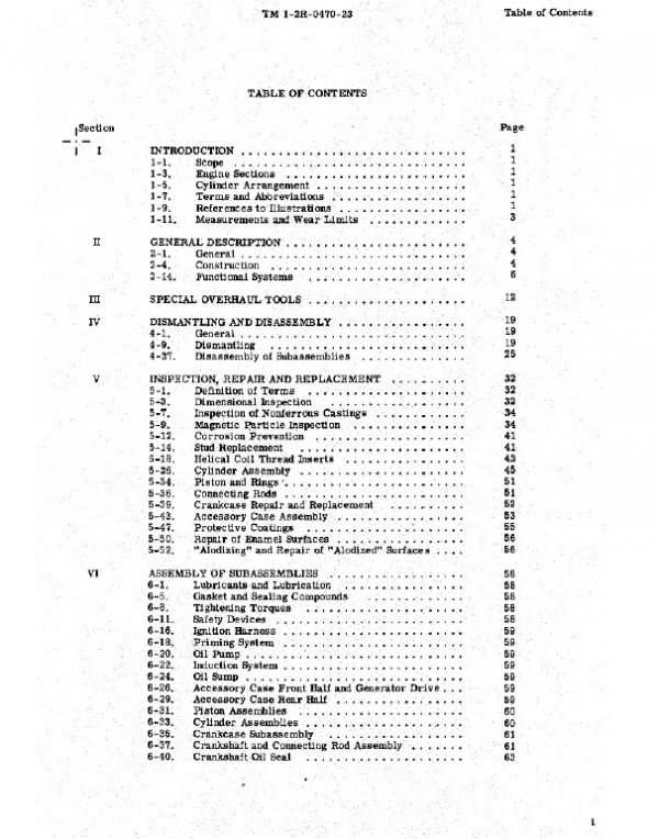 Continental Engine Overhaul Instructions Aircraft Model 0-470-15.3