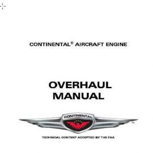 Continental Engine Overhaul Manual Model TSIO-470 Series