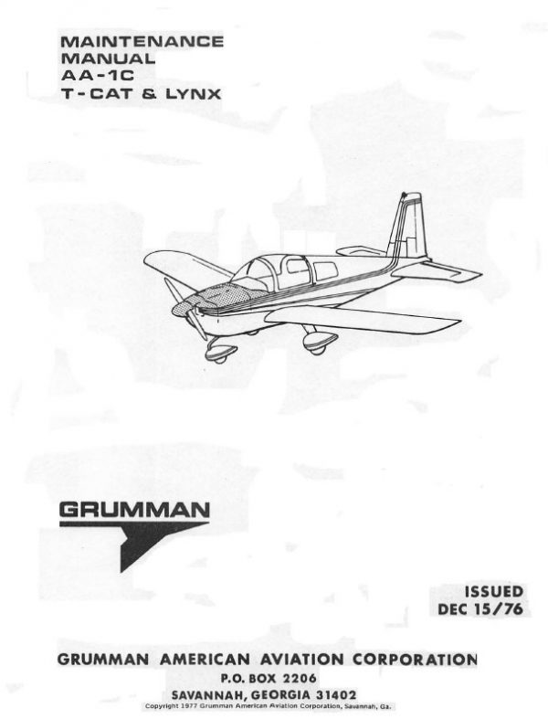 Grumman Maintenance Manual AA-1C T-CAT & LYNX