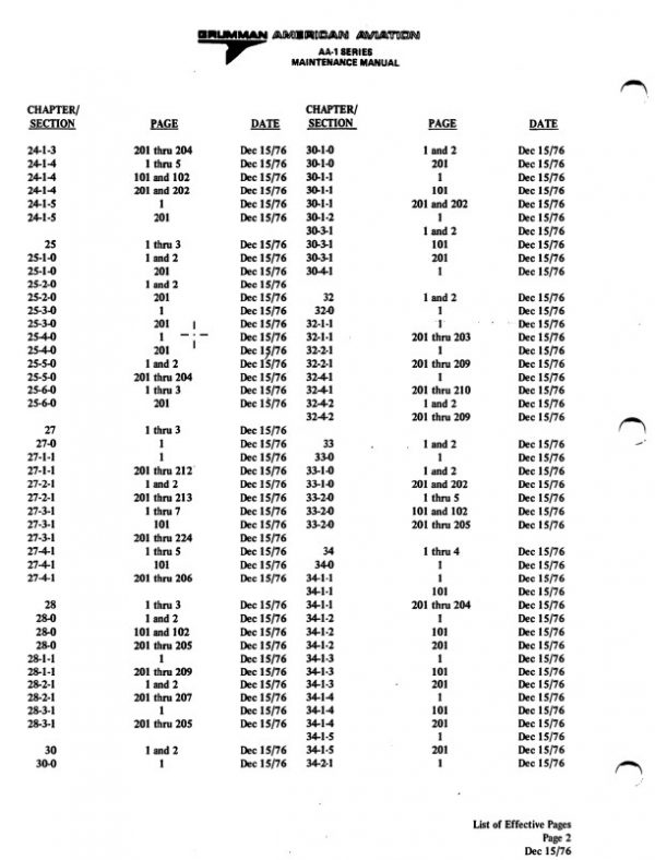 Grumman Maintenance Manual AA-1C T-CAT & LYNX.2