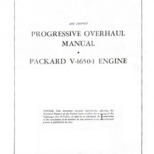 Rolls Royce Engine Progressive Overhaul Manual- Packard V-1650-1