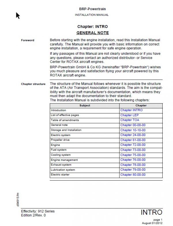 Rotax Installation Manual Type 912 Series.2