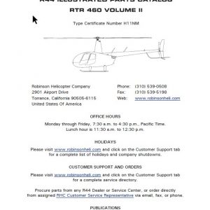 Robinson R44 Illustrated Parts Catalog