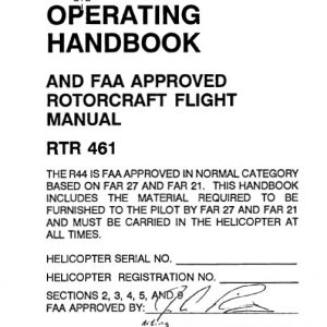 Robinson R44 Pilots Operating Handbook RTR 461
