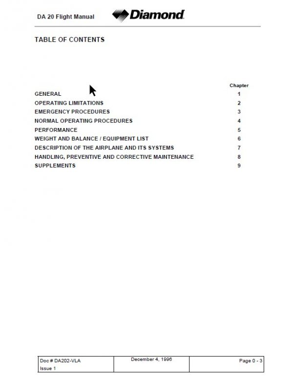 Diamond DA20-A1-VLA Aircraft Flight Manual.3