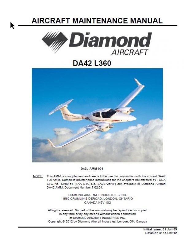 Diamond DA42-L360 Aircraft Maintenance Manual