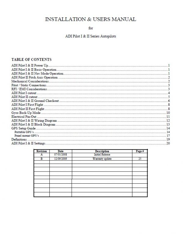 Bendix king ADI Pilot I & II Series Autopilots Installation & Users Manual2