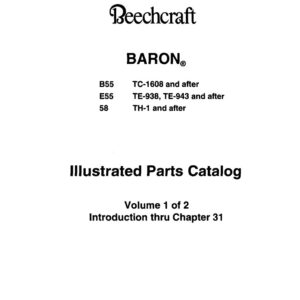Beechcraft Baron B55 E55 58 Illustrated Parts Catalog