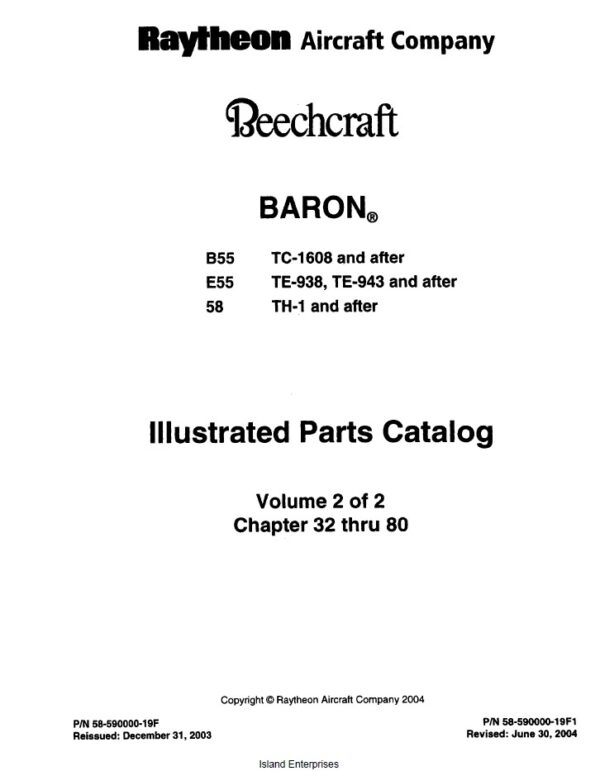 Beechcraft Baron B55 E55 58 Illustrated Parts Catalog.2