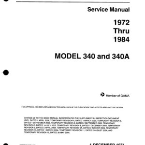 Cessna Model 340 and 340A Service Manual (1972 thru 1984) D930-29-13