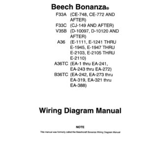 Beechcraft Bonanza Wiring Diagram Manual