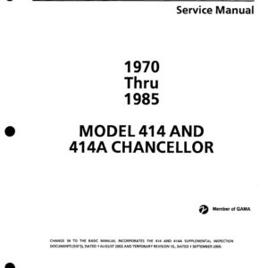Cessna Model 414 and 414A Chancellor Service Manual D778-34-13