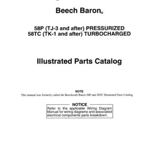 Beech Baron 58P 58TC Illustrated Parts Catalog